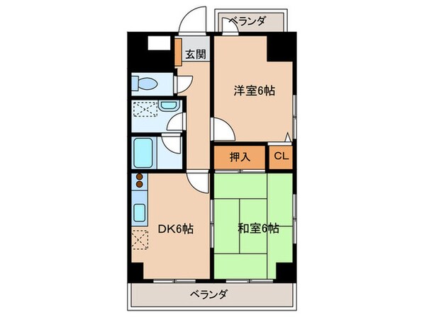 サンプラ－ザ花の木の物件間取画像